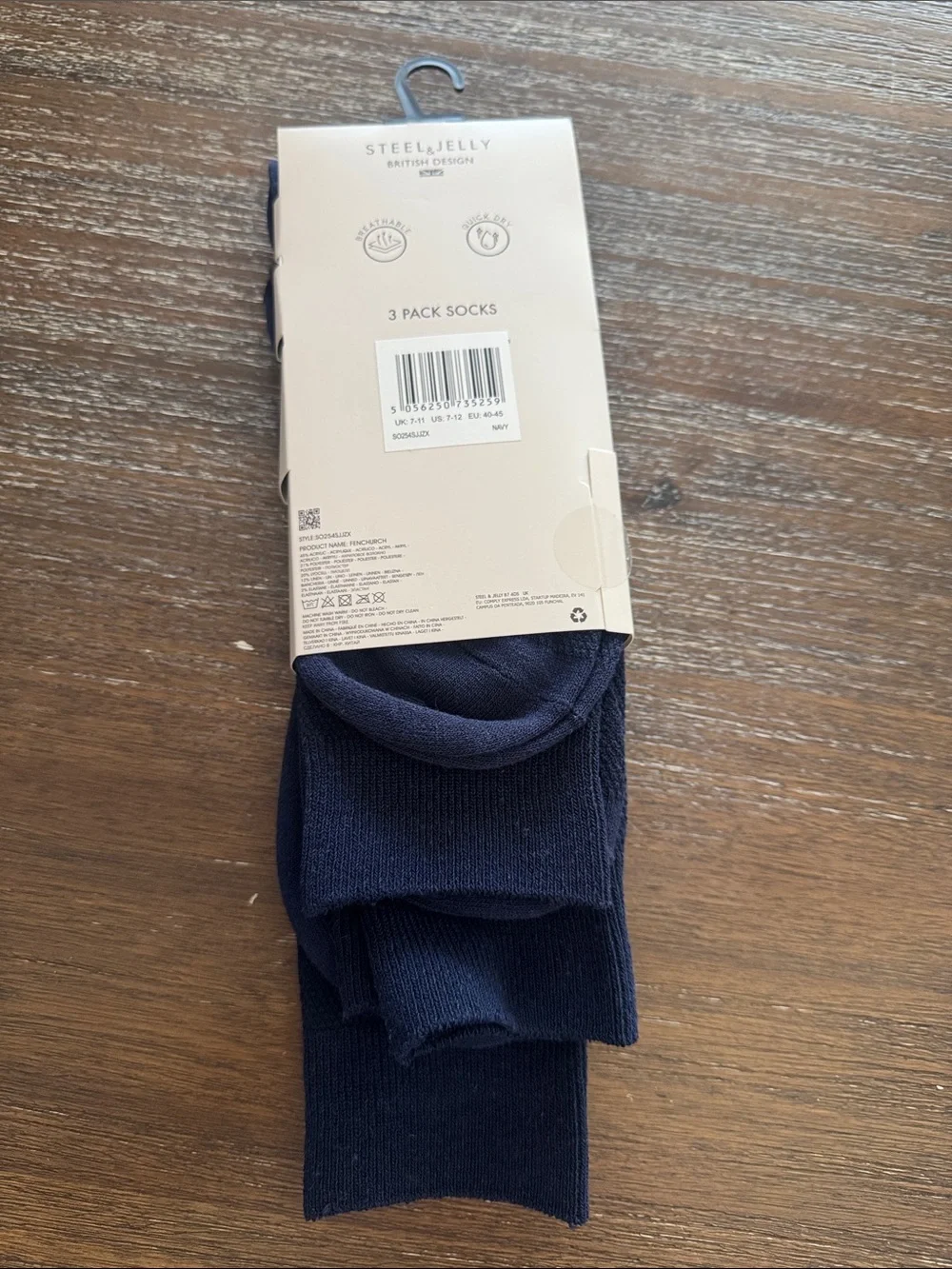 Steel & Jelly Men's Linen Blend Dress Socks - 3 pairs